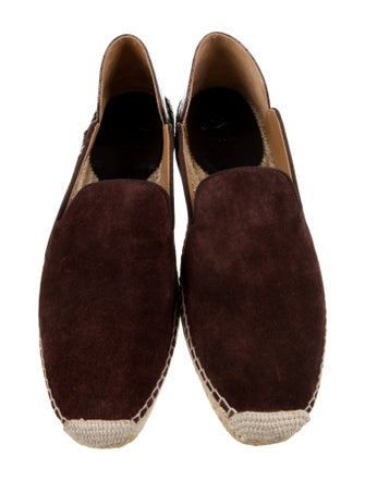 Christian Louboutin Suede Whipstitch Trim Espadrilles