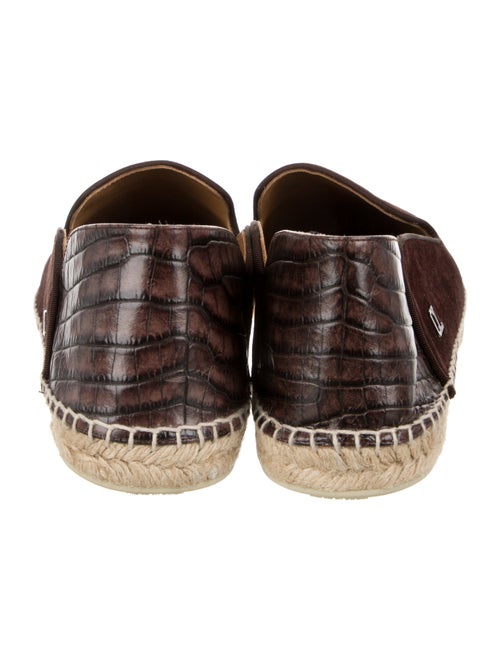 Christian Louboutin Suede Whipstitch Trim Espadrilles