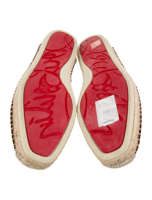Christian Louboutin Suede Whipstitch Trim Espadrilles
