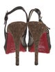 Christian Louboutin Mesh Colorblock Pattern Slingback Pumps