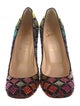 Christian Louboutin Suede Crystal Embellishments Pumps
