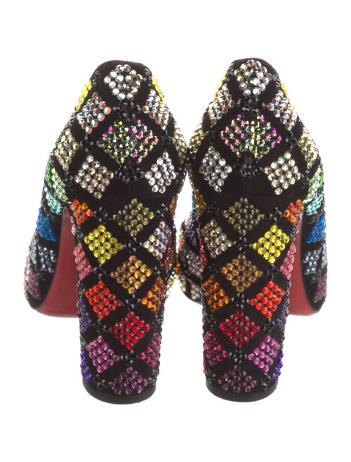 Christian Louboutin Suede Crystal Embellishments Pumps