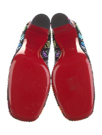 Christian Louboutin Suede Crystal Embellishments Pumps
