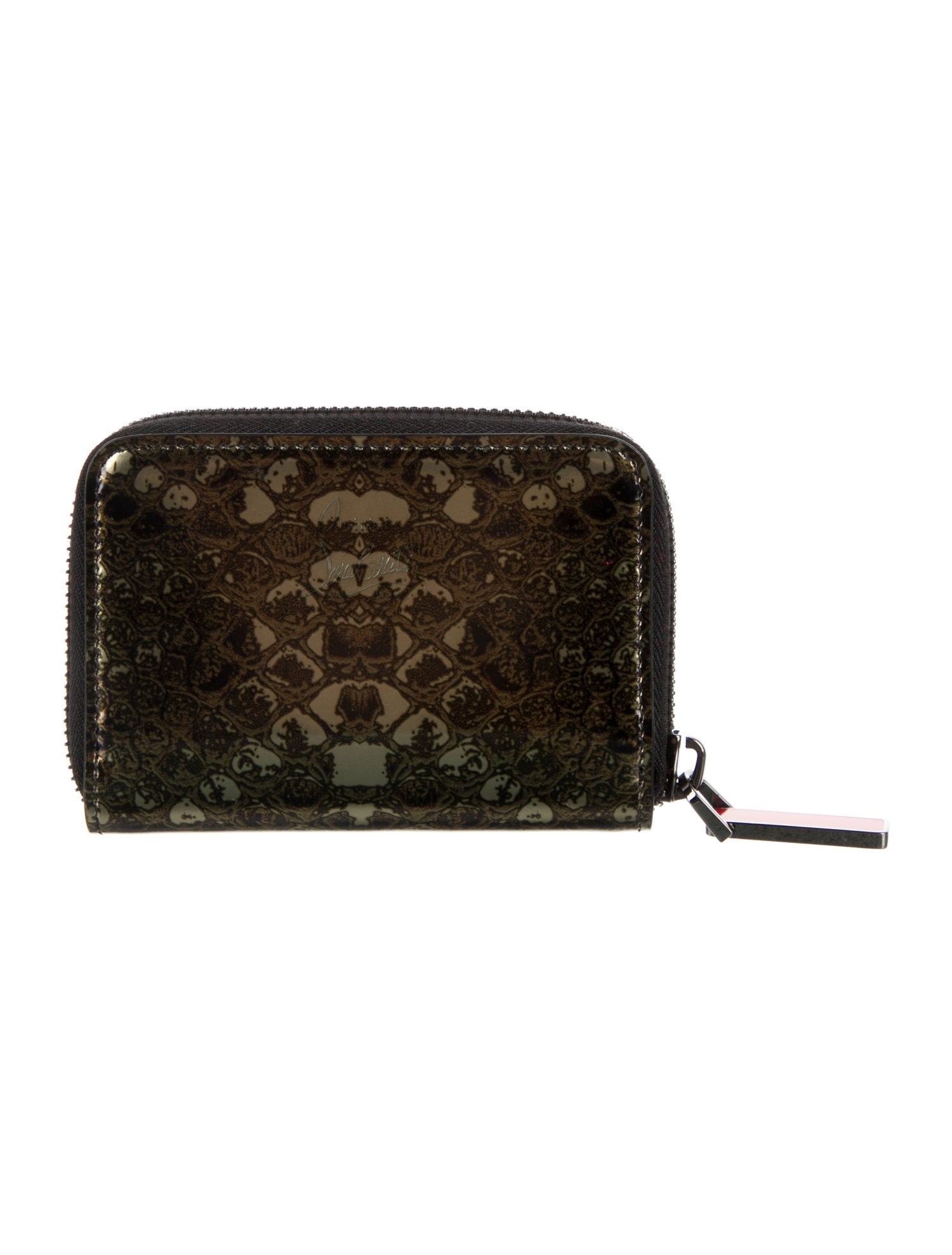 Christian Louboutin Patent Leather Printed Coin Pouch