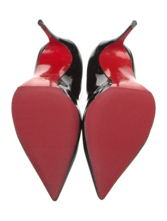 Christian Louboutin Patent Leather Scalloped Accent Pumps