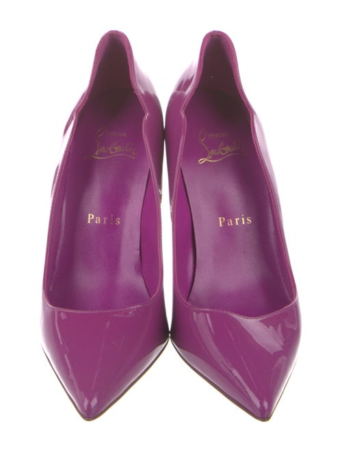 Christian Louboutin Patent Leather Scalloped Accent Pumps