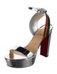 Christian Louboutin Patent Leather Colorblock Pattern Sandals