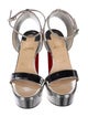 Christian Louboutin Patent Leather Colorblock Pattern Sandals