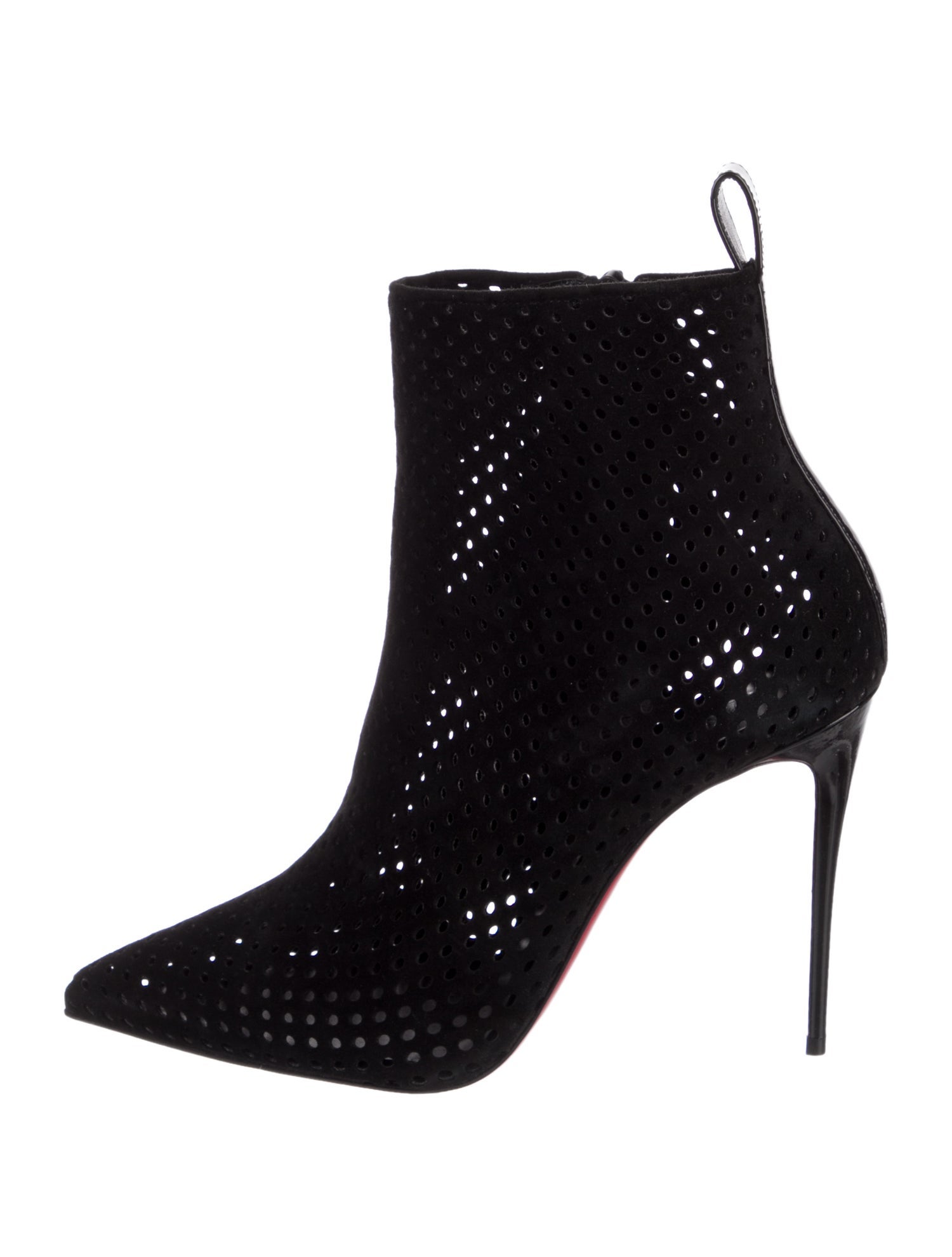 Christian Louboutin Suede Colorblock Pattern Boots