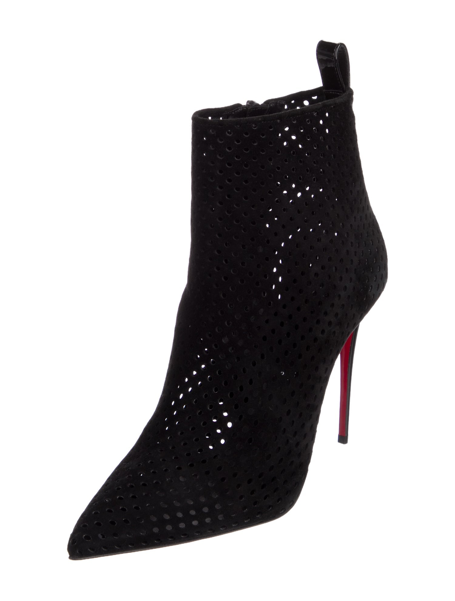 Christian Louboutin Suede Colorblock Pattern Boots