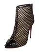 Christian Louboutin Spike Accents Mesh Boots