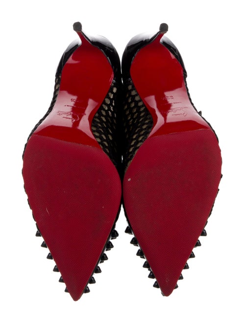 Christian Louboutin Spike Accents Mesh Boots