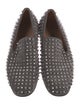 Christian Louboutin Spike Accents Suede Loafers