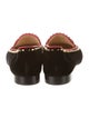 Christian Louboutin Spike Accents Velvet Loafers