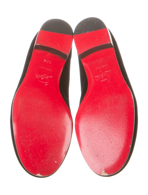 Christian Louboutin Spike Accents Velvet Loafers