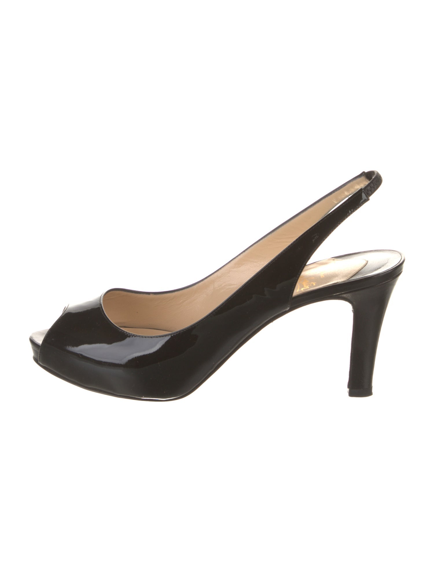 Christian Louboutin Patent Leather Slingback Pumps