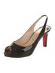 Christian Louboutin Patent Leather Slingback Pumps