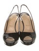 Christian Louboutin Patent Leather Slingback Pumps