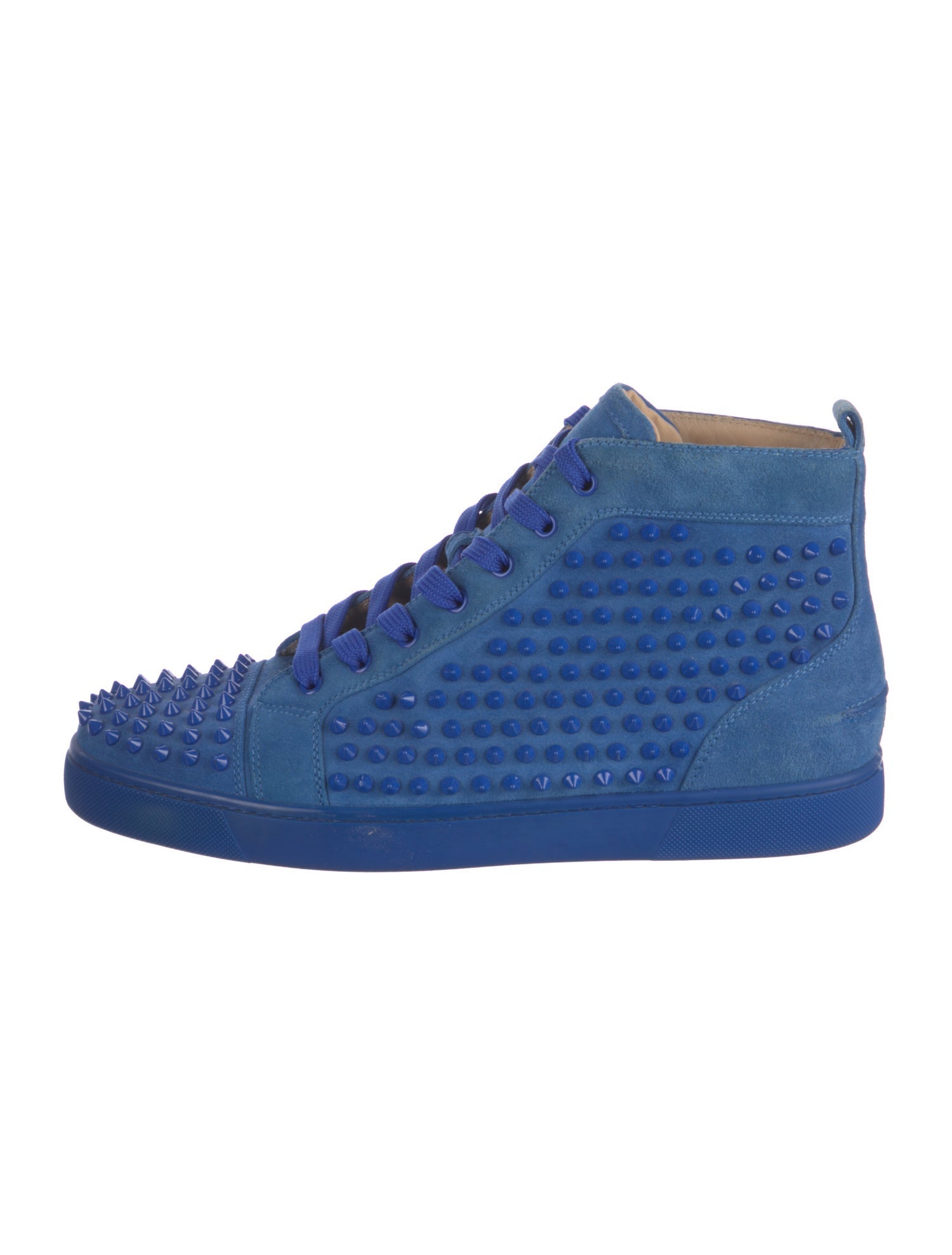 Christian Louboutin Spike Accents Suede Sneakers
