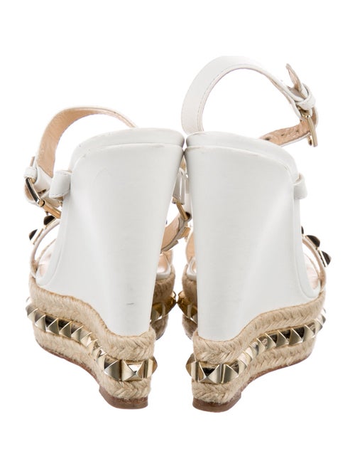 Christian Louboutin Leather Studded Accents Slingback Pumps