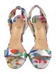 Christian Louboutin Satin Floral Print Sandals