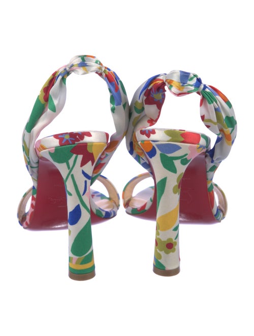 Christian Louboutin Satin Floral Print Sandals