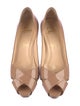 Christian Louboutin Patent Leather Cutout Accent Pumps