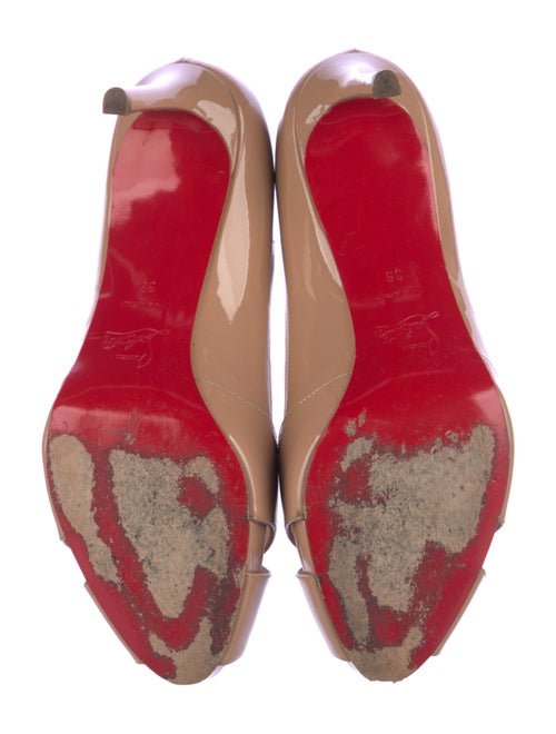 Christian Louboutin Patent Leather Cutout Accent Pumps