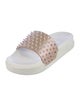 Christian Louboutin Spike Accents Leather Slides