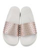 Christian Louboutin Spike Accents Leather Slides