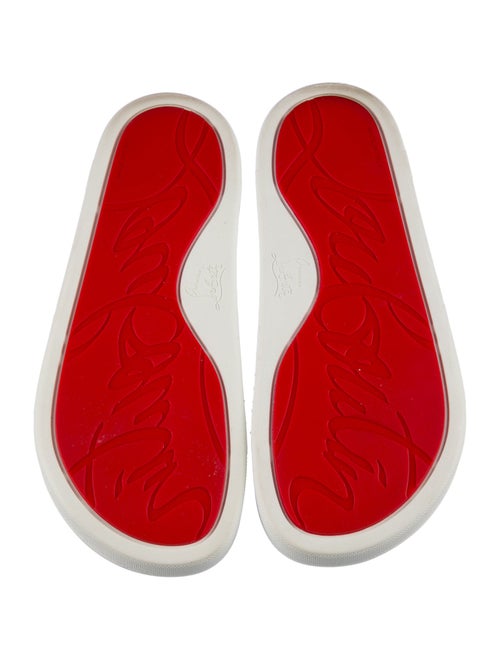 Christian Louboutin Spike Accents Leather Slides