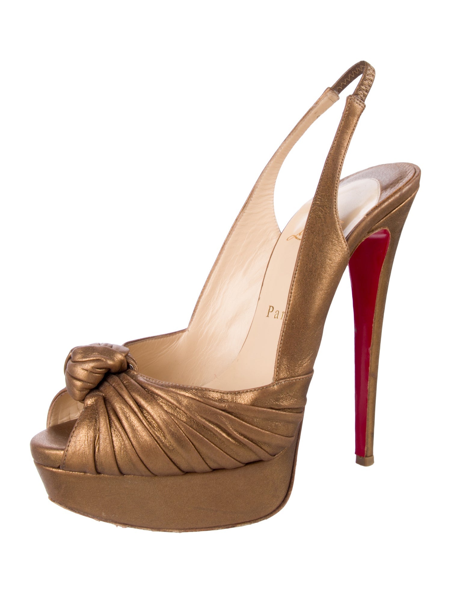 Christian Louboutin Leather Slingback Pumps