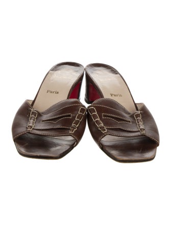 Christian Louboutin Leather Slides