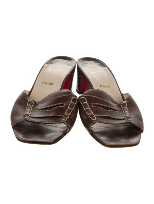 Christian Louboutin Leather Slides