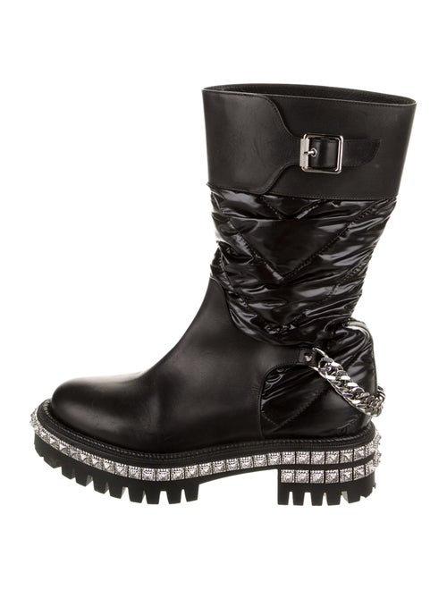 Christian Louboutin Spike Accents Nylon Rain Boots