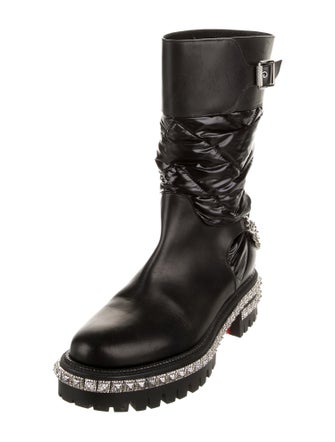 Christian Louboutin Spike Accents Nylon Rain Boots