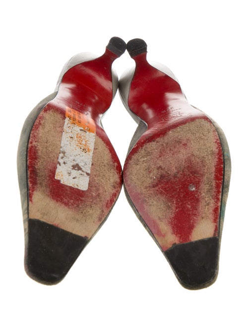Christian Louboutin Leather Printed Mules