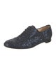 Christian Louboutin Glitter Leather Trim Embellishment Oxfords