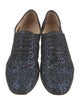 Christian Louboutin Glitter Leather Trim Embellishment Oxfords