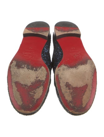 Christian Louboutin Glitter Leather Trim Embellishment Oxfords