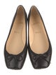 Christian Louboutin Leather Bow Accents Ballet Flats