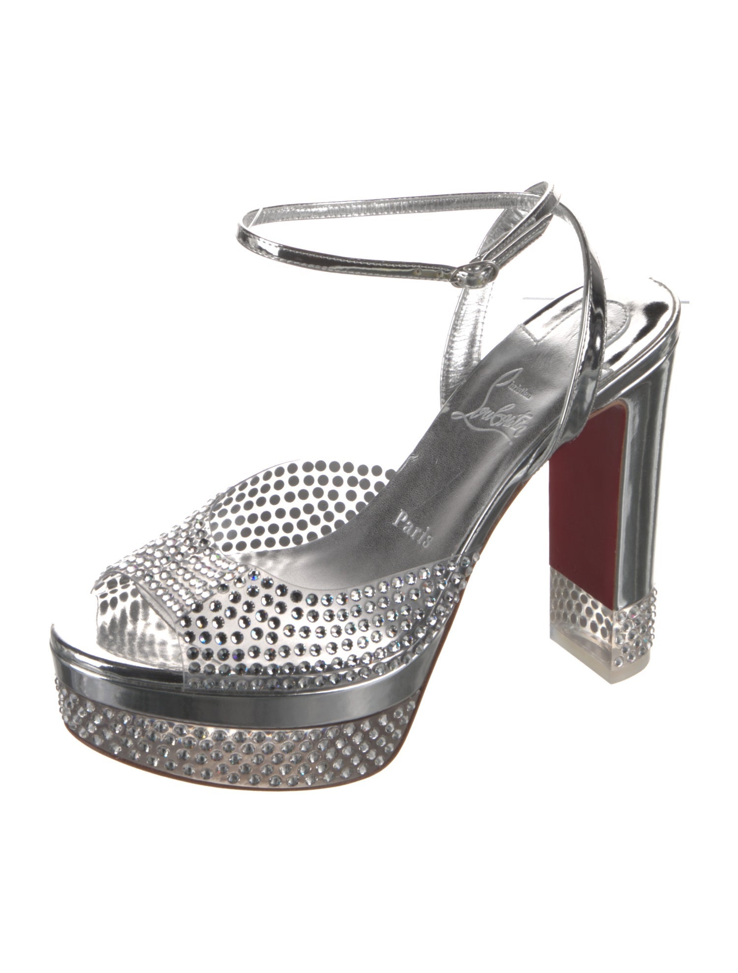 Christian Louboutin PVC Crystal Embellishments Pumps