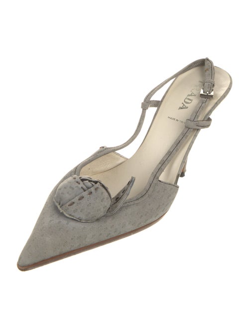 Christian Louboutin Leather Patterned Slingback Pumps