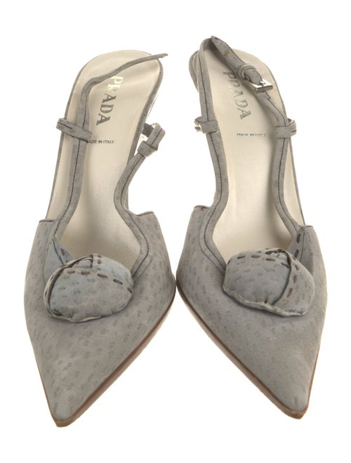 Christian Louboutin Leather Patterned Slingback Pumps