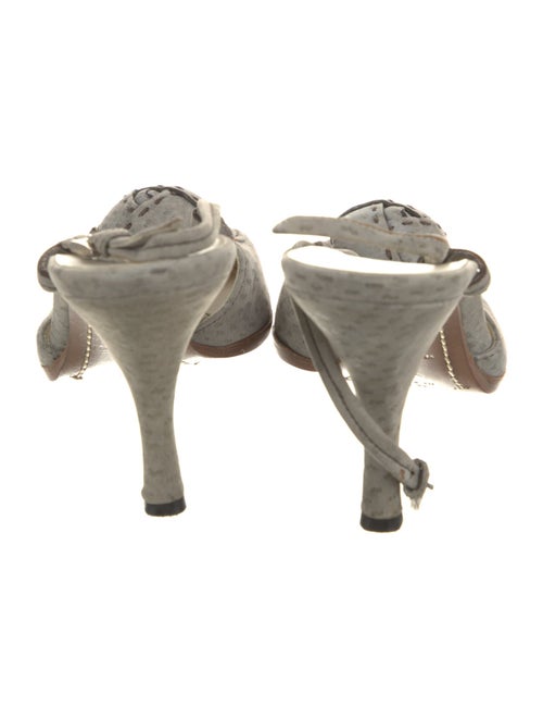 Christian Louboutin Leather Patterned Slingback Pumps