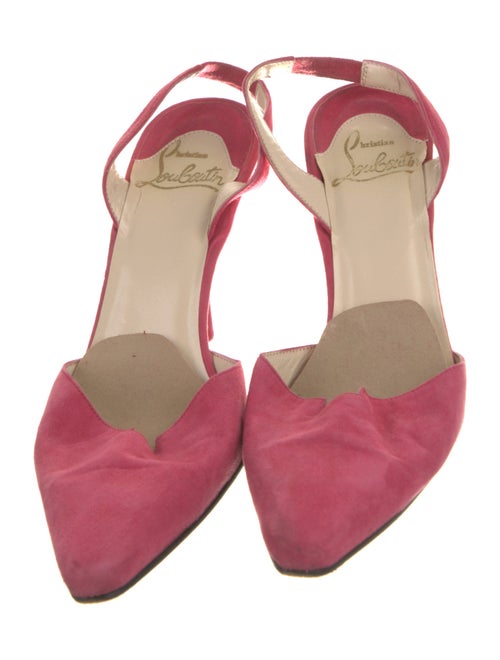 Christian Louboutin Suede Slingback Pumps