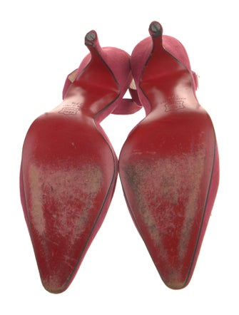 Christian Louboutin Suede Slingback Pumps