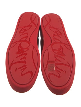 Christian Louboutin Spike Accents Suede Sneakers