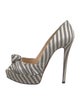 Christian Louboutin Satin Striped Pumps
