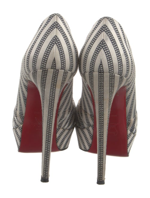 Christian Louboutin Satin Striped Pumps